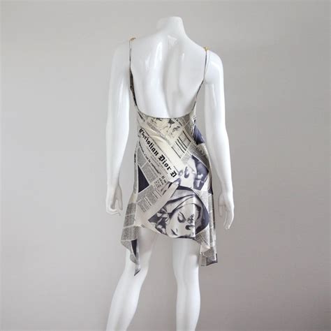 christian dior newsprint dress buy|john galliano newspaper dress.